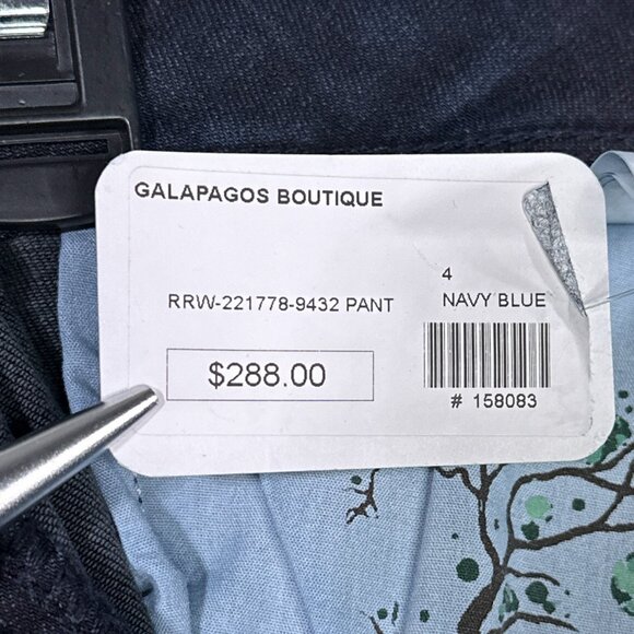 NWT Raffaello Rossi Slim Split Hem Navy Blue Denim Jeans EUR Size 34/US 4 - Picture 9 of 16